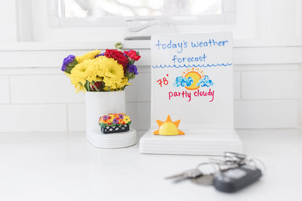 flower box and sunshine with a message board and flower container