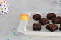 sunshine minis with melamine platter and brownies