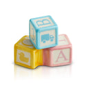 oh baby block mini with light blue, light pink and light yellow baby blocks