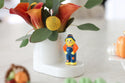 pinstripes round cutie container with scarecrow mini