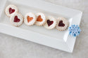 pinstripes bread tray with snowflakes mini