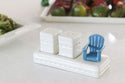 chair with salt and pepper shakers