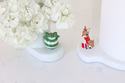 Rudolph, the Red-Nosed Reindeer mini and green and white ornament mini