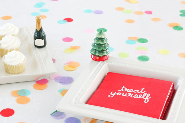 Christmas tree mini and champagne mini for napkin holder
