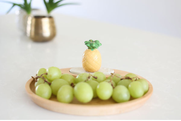 pineapple mini on a JK Adams woodboard with green grapes