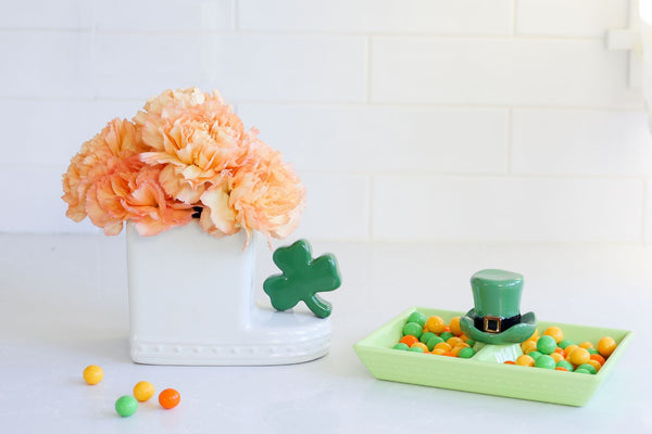 green shamrock mini and green leprechaun hat mini