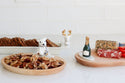 polar bear mini on wood board and champagne mini and reindeer mini