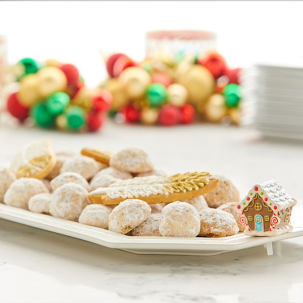 candyland lane gingerbread house mini with platter with cookies