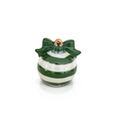 deck the halls green and white ornament mini