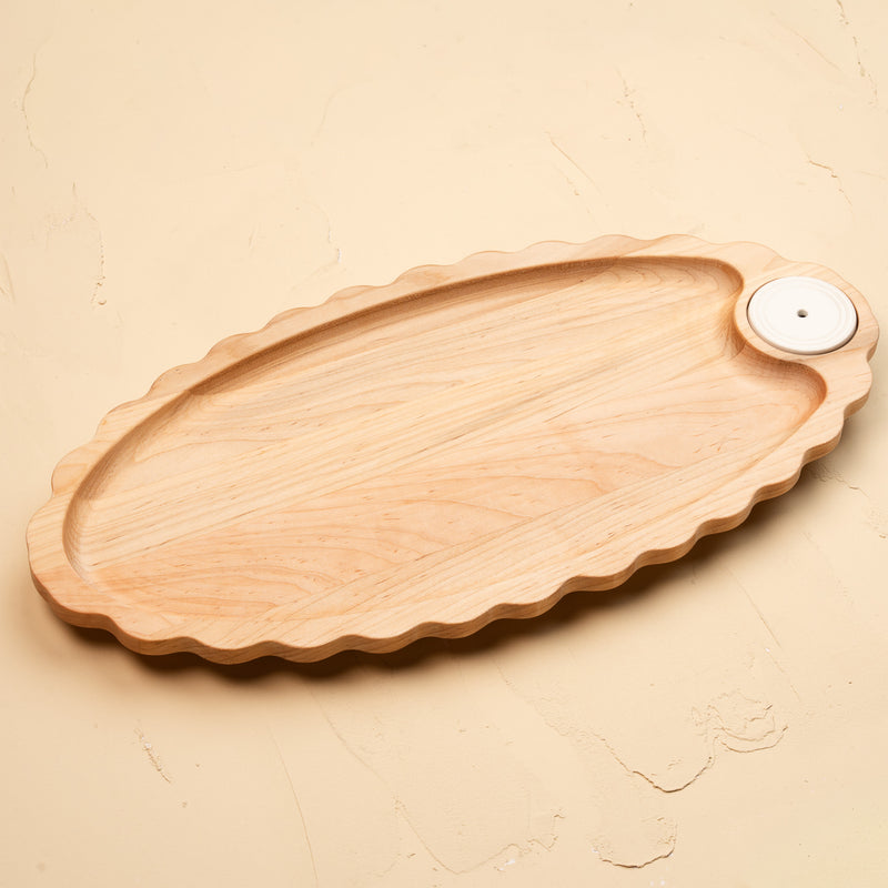 limited edition maple scalloped anniversary tray