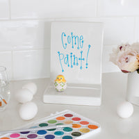 pinstripes message board with cool chick mini and cutie container with pink flower