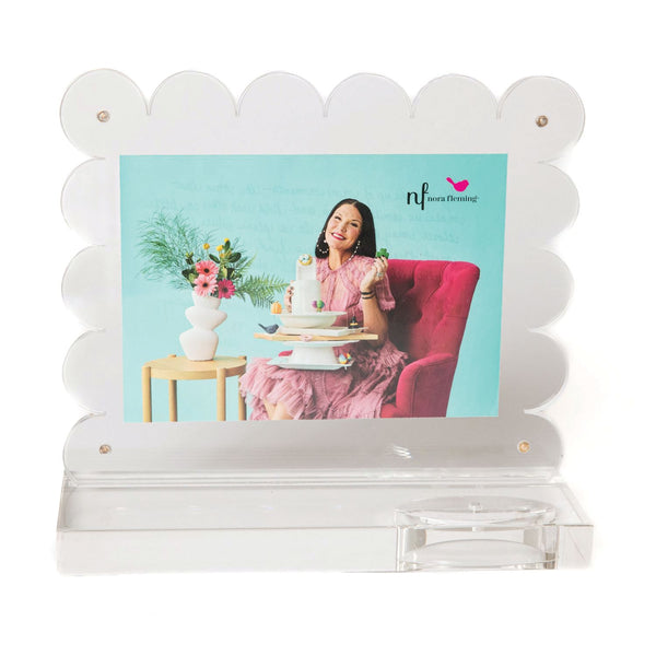 clearly a-nora-ble scalloped acrylic frame