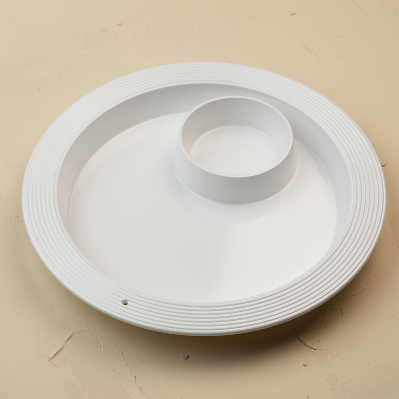 pinstripes melamine chip and dip | nora fleming