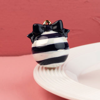 This image features a charming Christmas ornament mini from the "deck the halls" series in a delightful blue and white color scheme. 