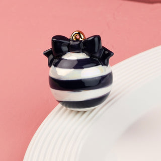 This image features a charming Christmas ornament mini from the "deck the halls" series in a delightful blue and white color scheme. 