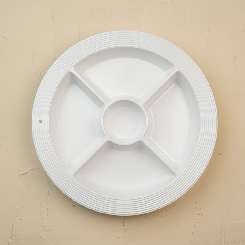 pinstripes melamine divided dish