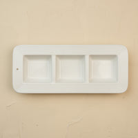 ceramic pinstripes garnish dish