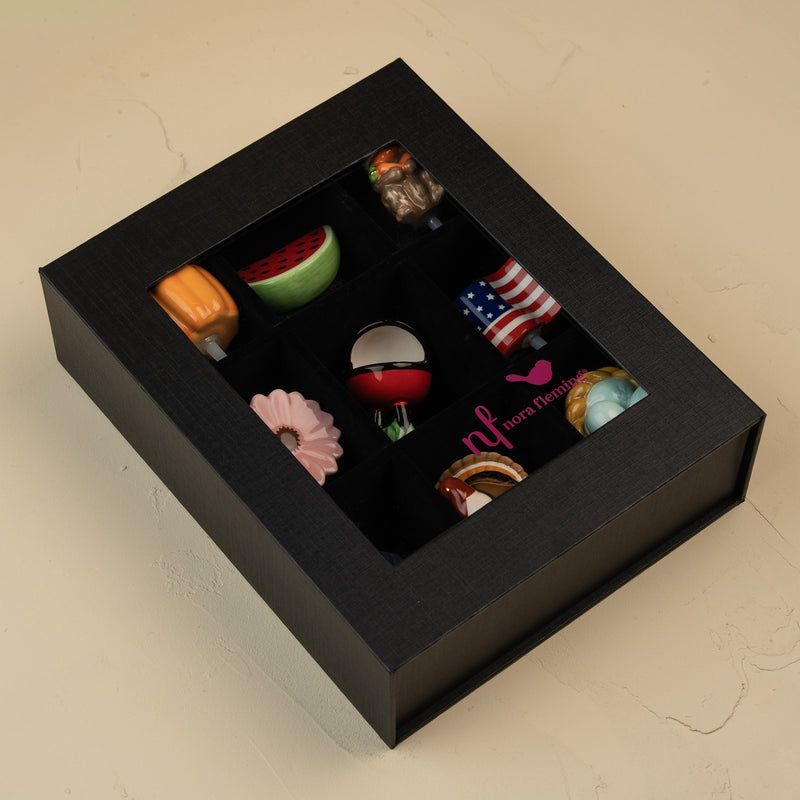 ラスト1点 新品未使用 CLAM BOX クラムボックス MEBEL 超希少 9 piece black keepsake box | nora fleming