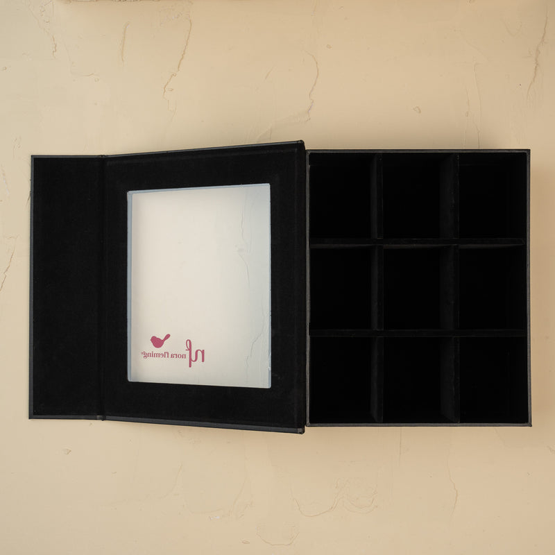 9 piece black keepsake box | nora fleming