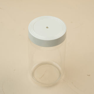 pinstripes melamine lid with a glass large canister