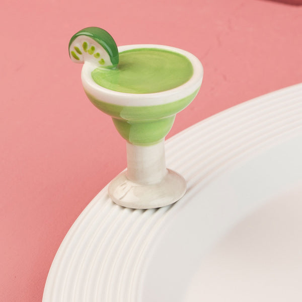 green margarita in a margarita glass mini