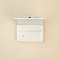 white ceramic pinstripes message board 
