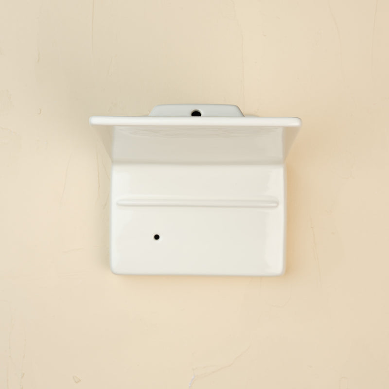 white ceramic pinstripes message board 