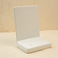 white ceramic pinstripes message board 