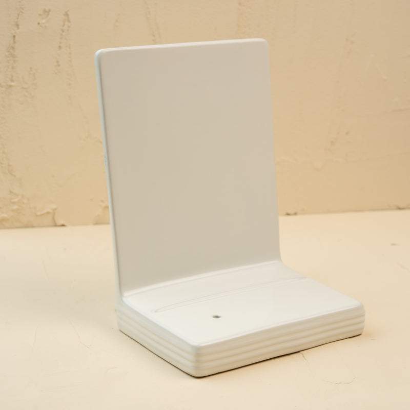 white ceramic pinstripes message board 