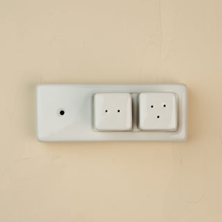 ceramic pinstripes salt & pepper shakers