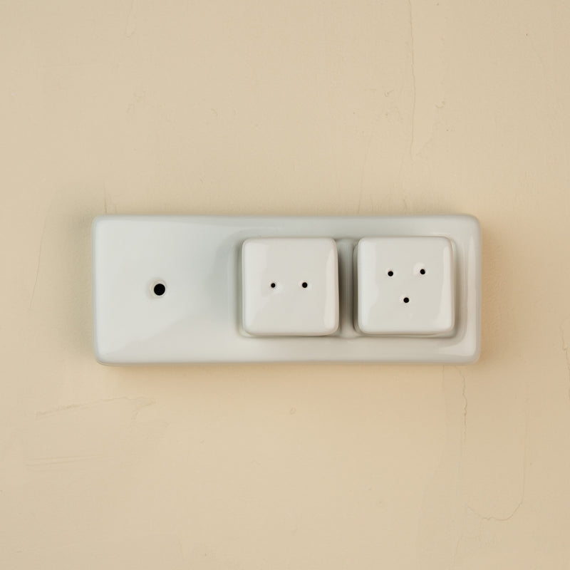 ceramic pinstripes salt & pepper shakers