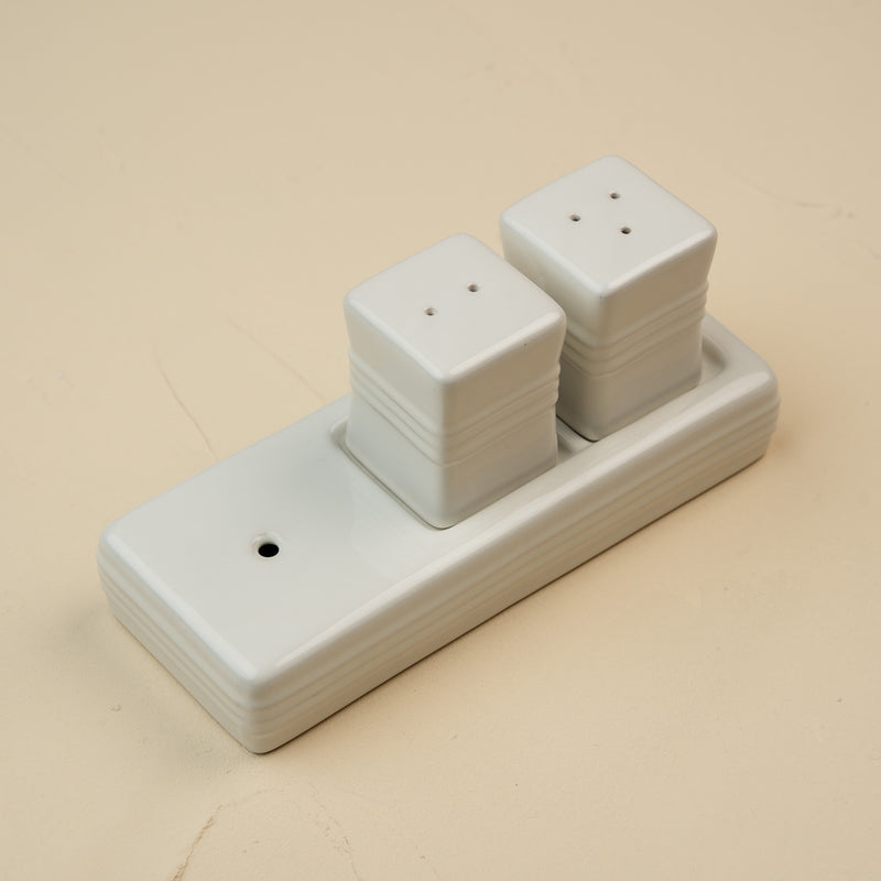 ceramic pinstripes salt & pepper shakers