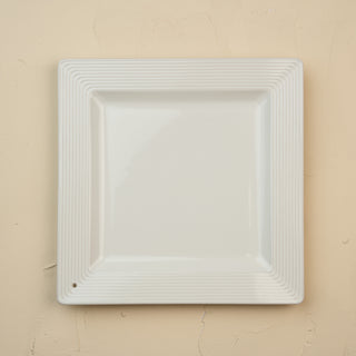 pinstripes square platter on a white background