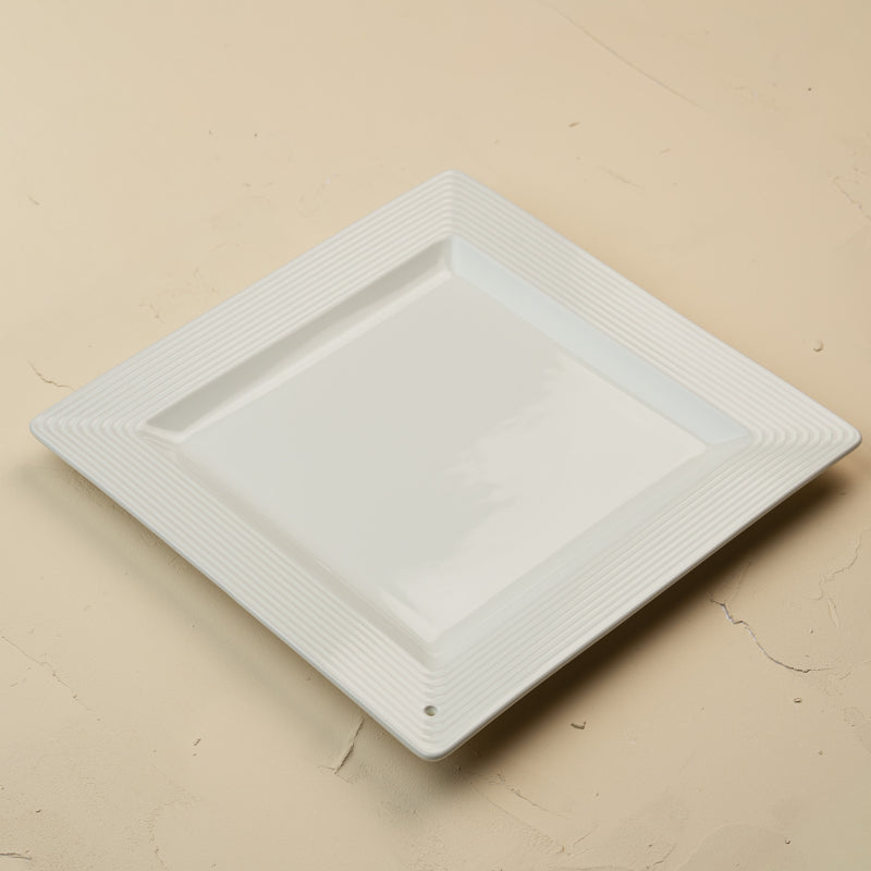 pinstripes square platter | nora fleming