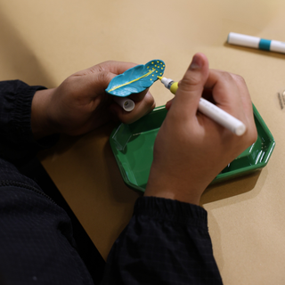 creative quill - hand painted by the students of CAA