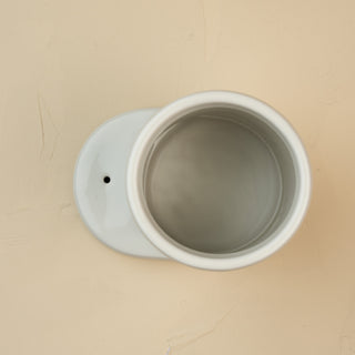 ceramic pinstripes utensil crock