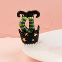 witch feet mini with striped tights and star dress