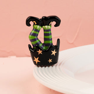 witch feet mini with striped tights and star dress