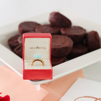 engagement ring mini with square pinstripes platter and brownies