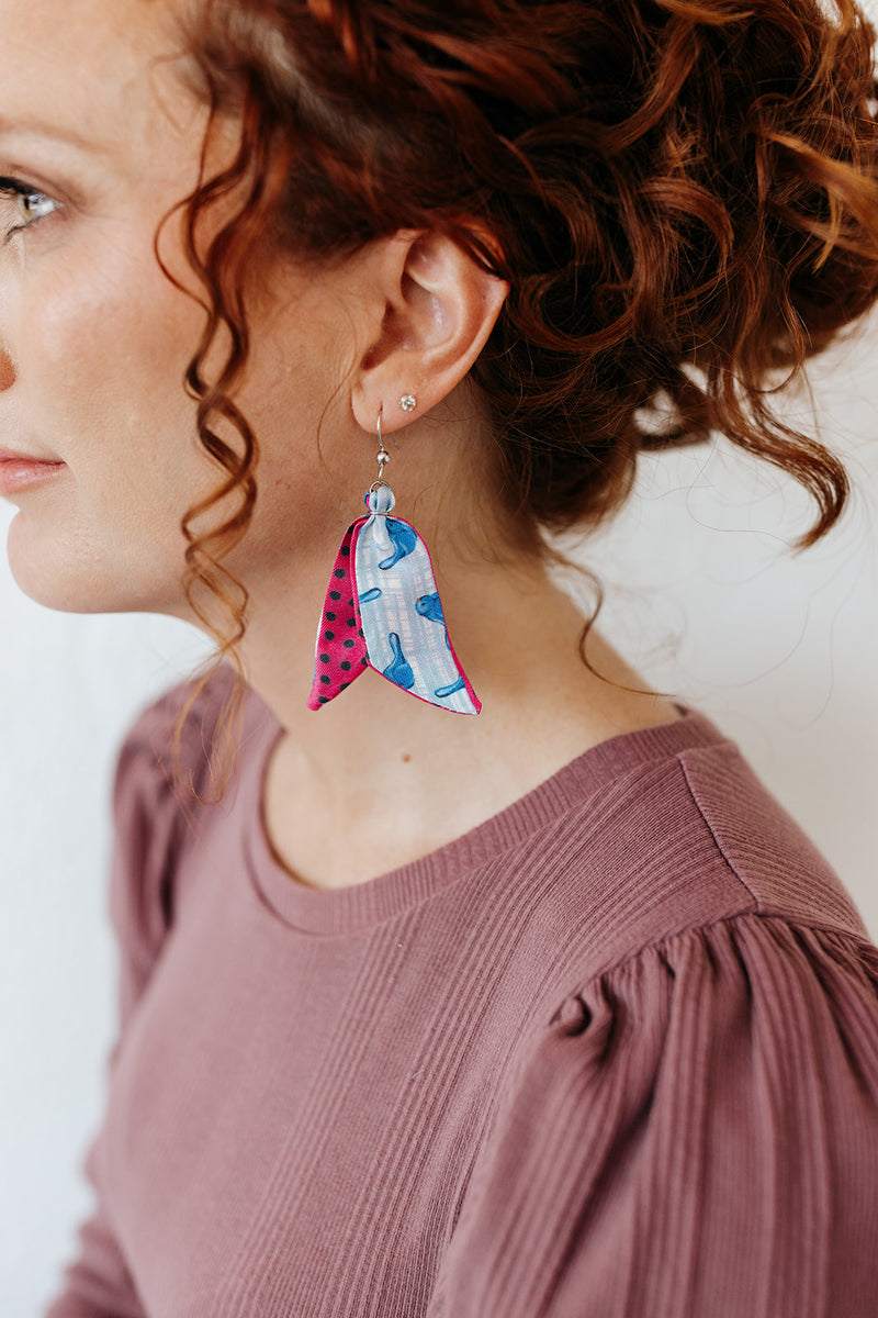 silk earrings