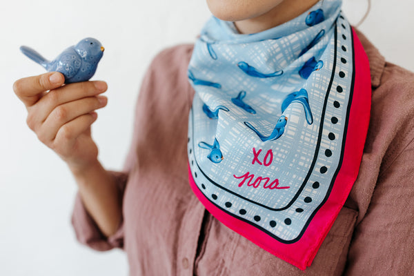 CreatedBy bluebird of happiness scarf