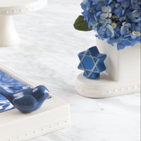 star of david and blue bird of happiness minis on cutie containers and napkin holders