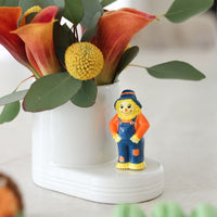 pinstripes round cutie container with scarecrow mini