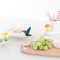 hummingbird tulip pink flower mushroom