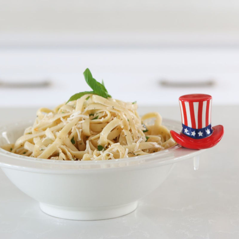patriotic american flag hat with baby bowl